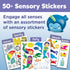 Creativity For Kids Sensory Sticker Playset, Magical Undersea Adventures, 50+ Sensory Stickers and Scenes