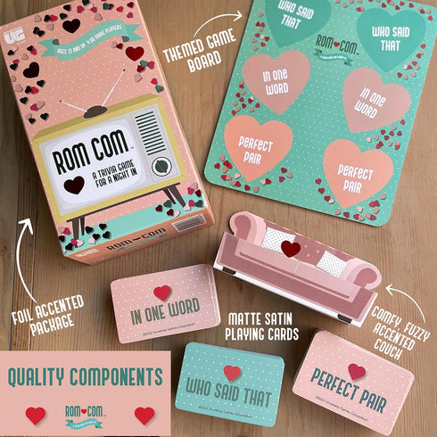 University Games ROM Com Team Trivia Game, Perfect for Date Nights and Party Game Night, Ages 12+