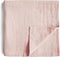 mushie Muslin Baby Swaddle Blanket, 100% Organic Cotton (Rose Vanilla)