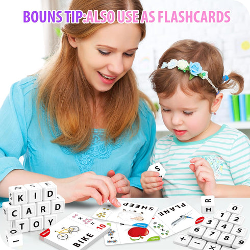 Yolscue 3-8 3-8 3-8 Montessori Matching Letter Games,Educational Toys for Year Olds Boys Girls,Alphabet Learning Toys