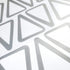 The Boho Design Vieli Arte Grey Transparent Triangles, Hand Drawn Wall Vinyl Sticker Decal for Nursery, 60 pcs