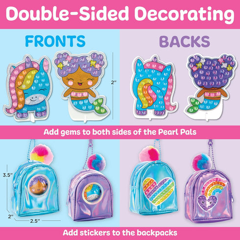 Backpack 6+) Creativity for Kids Bubble Gems Keychains - DIY Diamond Art Kits for Kids, Unicorn Toys for Girls, Gem Art