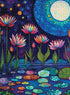 Waterlilies by Moonlight 1000 Piece Jigsaw Puzzle - Cross & Glory - Stunning Artwork of Moonlit Waterlilies in a Serene