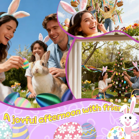 24 3D 2.36" PCS Printed Eggs, Empty Eggs Fillable Eggshells for Easter Egg Hunt, Basket Fillers, Treats, Party Favor