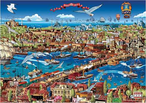 Anatolian Puzzle - Istanbul 1895, 3000 Piece Jigsaw Puzzle, Multicolor, Standard