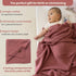 30 40 Baby Soft Knitted Blanket, x in, Dusky Pink, Soft & Breathable, Oeko-Tex Certified, Lightweight & Cuddly, Perfect