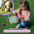 PREXTEX 12-Pack Stuffed Easter Eggs with Mini Pull-Back Toy Car - Easter Basket Stuffers for Kids