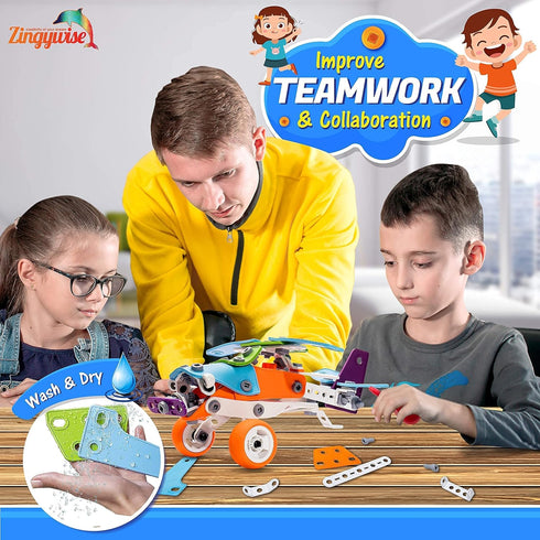 STEM Building Toy for 7-12 Years Old Boys, 171Pcs 7-in-1 Models Construction Set, Educational Toys for Kids 5-7