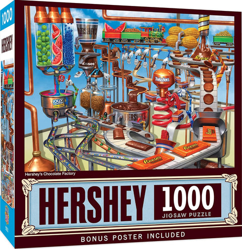 MasterPieces 1000 Piece Jigsaw Puzzle for Adults, Hershey's Chocolate Factory, 19.25"x26.75"