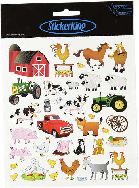 Tattoo King Multi-Colored Stickers, The Farm