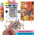 Small Jigsaw Puzzles for Adults, 150 Pieces, Japanese Barbecue Restaurant, 6 x 4 Inches, 3 Pcs, Mini Easel Included