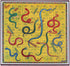 Classic Snakes and Ladders Board Game Foldable Family Board Game with Dice