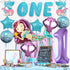 Mermaid First Birthday Decorations for Girl, 40 Inch 1 Balloon, Glitter One Banner for Mermaid Party