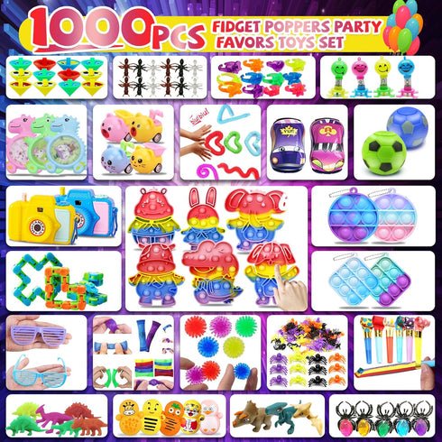 WEBROD 1000+ Pack,Valentines PCS Party Favors for Kids,Fidget Toys Stocking Stuffers, Birthday Gift, Treasure