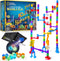 NATIONAL GEOGRAPHIC Glowing Marble Run – 115 Piece Construction Set with 25 Glow in The Dark Marbles