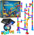 NATIONAL GEOGRAPHIC Glowing Marble Run – 115 Piece Construction Set with 25 Glow in The Dark Marbles