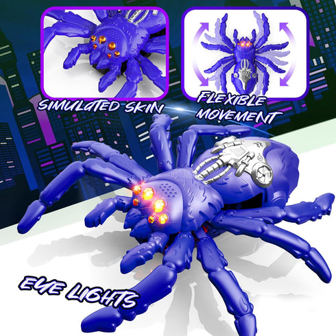 360Rotating 3-12 Wall Climbing Spider, Remote Control Robot Toys, Climbing Walls & Ceilings, RC Stunt Crawler with LED