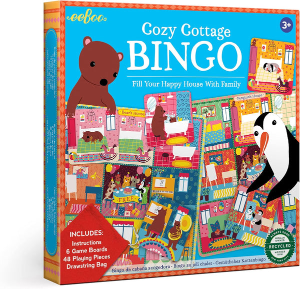 eeBoo Cozy Cottage Bingo - Multi, 1 ea