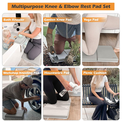 Elbow Set, (22 Inch 13 Inch) 4 Premium Bath Kneeler, Baby Bath Kneeler and Rest Pad Kneeling Pad for Bathing Baby, Knee