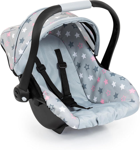 Bayer Baby Doll Car Seat with Retractable Canopy & Harness for Dolls
