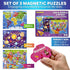 QUOKKA Magnetic Toddler Puzzles for Ages 3-5 - 3 Educational Travel Games - Space, USA, World Map Learning Toys for