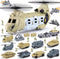 XDUOYJOY Military Helicopter Toys Set, Army Airplane Toys with Vehicles, Trucks, Tanks,