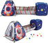 UTEX 3pc Space Astronaut Pop Up Play Tents with Tunnels - Indoor/Outdoor Playhouse for Kids, Boys, Girls