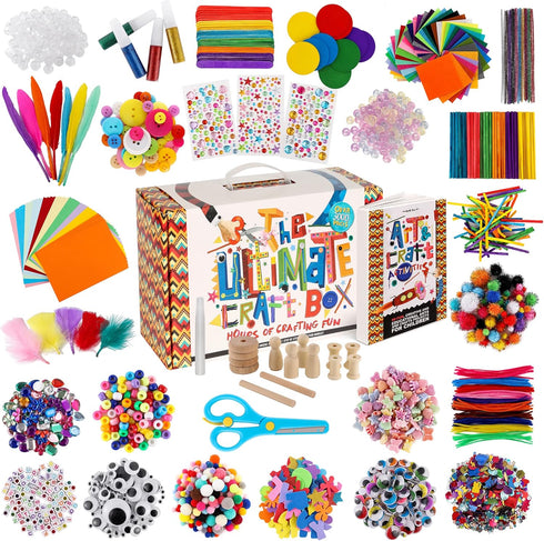 A&R CO. 3000+ Pcs Arts and Crafts Supplies & Materials for Kids - Ultimate