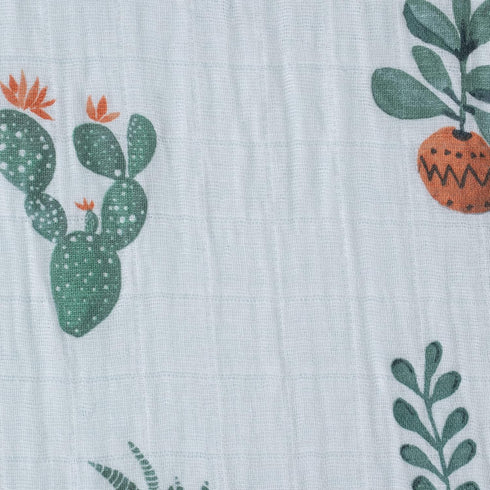 Little Unicorn Crib Sheet - Soft Muslin Fabric in Prickle Pots Design