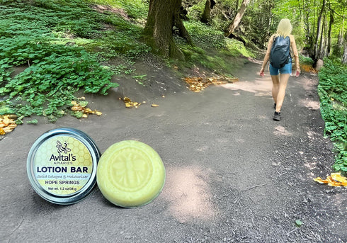 1.2 oz Avital's Apiaries Hope Springs Beeswax Lotion Bar For Dry Skin Natural Moisturizer with Shea Butter, Avocado