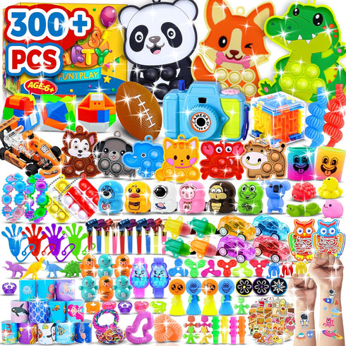 300 PCS Party Favors for Kids 4-8-12, Fidget Toys Bulk, Treasure Box Toys for Classroom Prizes and Birthday Gifts