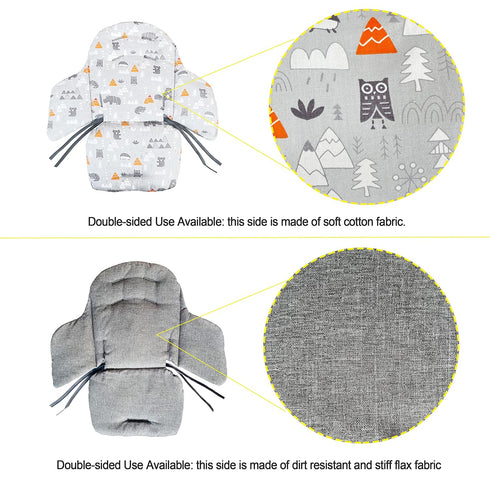 ZARPMA Highchair Cushion Insert Baby High Chair Cover Pad Chair Seat Cushion Liner Mat Padding Wooden Highchair