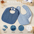 Adjustable Muslin Baby Bibs - Soft Cotton Drool & Teething Bibs for Boys & Girls
