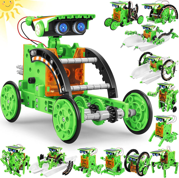 STEM 13-in-1 Education Solar Power Robots Toys for Boys Age 8-12, Educational
