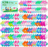 128 Pcs Pop Fidget Keychain It Fidget Toys Bulk, Mini Fidget Push Pop Keychain Toys for Kids and Adults Classroom Prizes