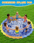124in 0.5mm Summer Instraella Splash Pad for Kids and Dogs, Non-Slip Sprinkler Mat Thickened Durable and Foldable Large