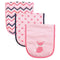 Luvable Friends Unisex Baby Cotton Burp Cloths - Fiber Filling, Foxy, One Size