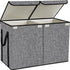 YOLOXO Large Kids Toy Box Chest Storage organizer with Double Flip-Top Lid