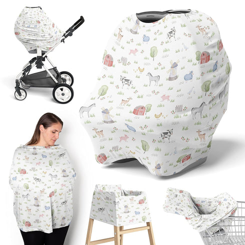 Sweet Jojo Designs Farm Animals Boy Girl Infant Baby Car Seat Cover