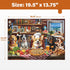 500 BenBen Puzzles for Adults Pieces, Dogs' Dinner Party, Dog Jigsaw Puzzle with Patterns on Back, Funny Animal Puzzle