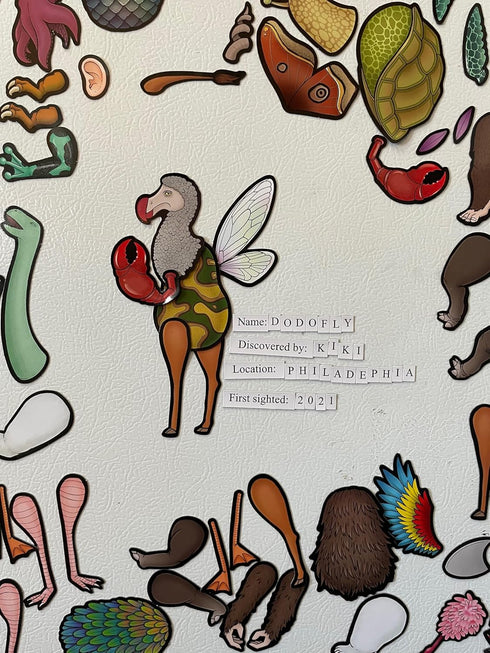 Set Create Your Own Mythical Beasts with the Cryptid Construction Kit - Fun Fridge Magnet