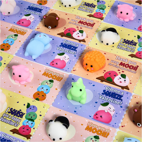JOYIN 28 Packs Valentines Day Gifts for Kids, Classic Mochi Squishy Toy