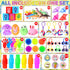 PURPERCAT 360 Set, 120 240 Pcs Easter Prefilled Egg Plastic Eggs with Mini Toys & Stickers Easter Hunt Basket Stuffers