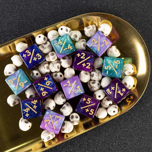 48 PCS Magic The Gathering MTG Counter Dice - Marble Bulk Life Counters for Card Game Accessories