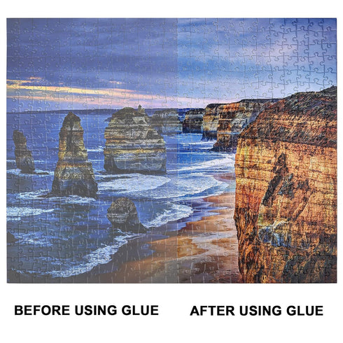 YAKAMOZ Updated Jigsaw Puzzle Glue with Applicator - Non-Toxic Quick Dry for 3000/5000 Pieces