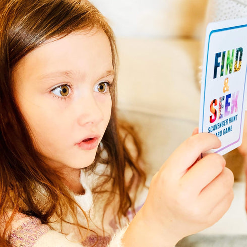 3 4 5 6 Hapinest Find and Seek Scavenger Hunt Card Game, Indoor Outdoor Activities for Kids Toddler & Family, Beach