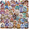 LOOGFDC 50 Pcs Vintage Mushroom Jar Stickers, Transparent Cartoon Aesthetic Stickers, Waterproof PET