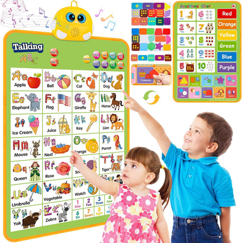 Electronic Alphabet Wall Chart, Talking ABC, 123s, Music Poster, Kids Montessori Toys