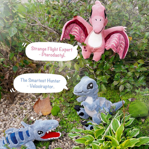 TCBunny Baby Dinosaur 14" Plush Toy, Kid's Gifts for Boys and Girls, Pterosauria - Pink, Birthday, Valentine, Christmas