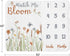 Set Sweet Jojo Designs Boho Floral Garden Flower Girl Baby Milestone Blanket Newborn Monthly First Year Photo Growth